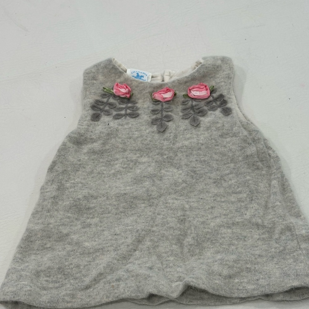 Charabia France angora and wool holiday jumper baby girl 12m
